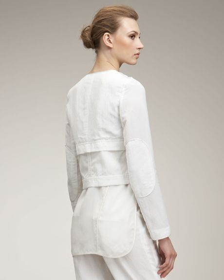 Alexander Wang Reconstructed Tier Jacket in White (chalk) - Lyst
