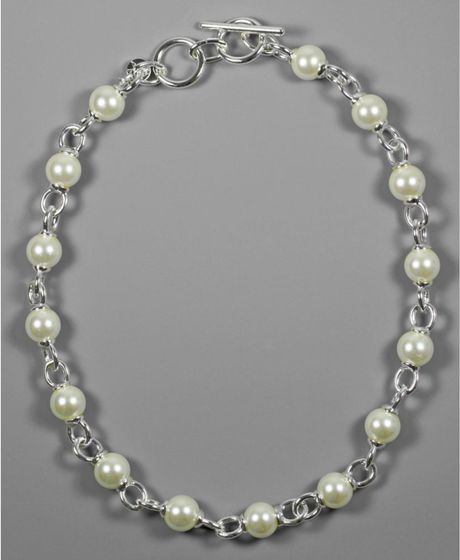 Anne Klein Glass Pearl in Gray (pearl) - Lyst