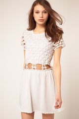 ASOS Collection Asos Crochet Village Fit and Flare Dress