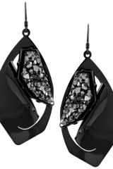 BCBGeneration Hematite Plated Rock Crystal Earrings