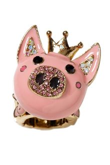 Betsey Johnson Pig Ring - Lyst