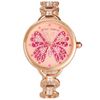 Betsey Johnson Rose Gold Tone Stainless Steel and Crystal Accent Bracelet Watch  in Pink (rose) - Lyst
