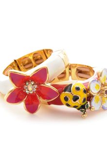 Betsey Johnson Flower and Lady Bug Two Stretch Ring Set - Lyst