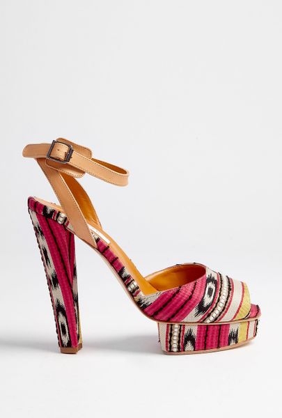 Carven Tribal Jacquard Heel in Multicolor (multicoloured) - Lyst