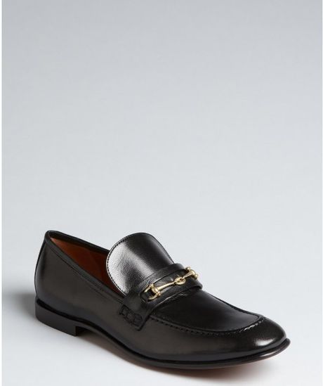 Celine Black Leather Horsebit Loafers in Black - Lyst