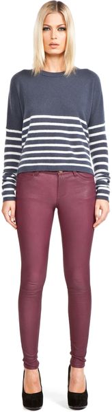 Current/elliott Leather Pants in Purple (fig) - Lyst