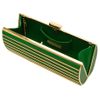 Elie Saab Large Striped Clutch in Green - Lyst