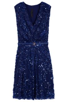 Elie Saab Short Sleeve Beaded Dress - Lyst