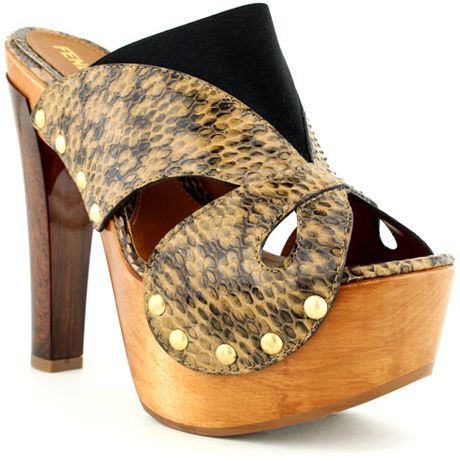 chunky black mules