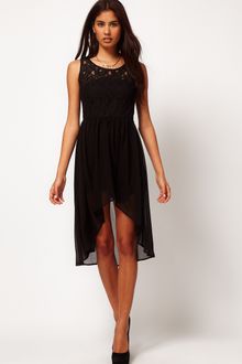Glamorous Glamorous Lace and Chiffon Hi Lo Dress - Lyst