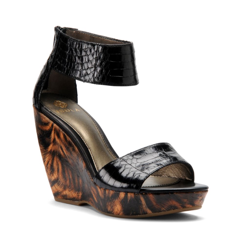 Isola Oasis Wedge Sandals in Black Lyst