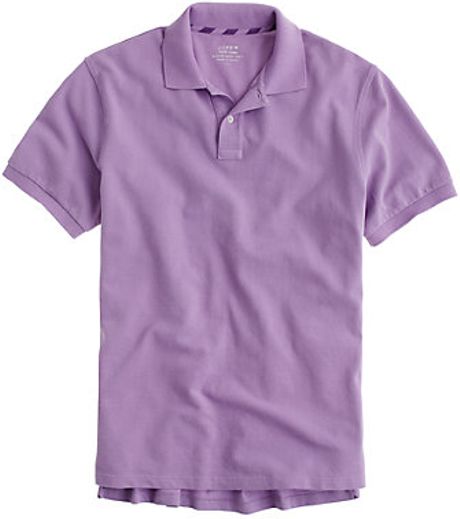 J.crew Repp Piqué Polo in Purple for Men (hampton purple) - Lyst