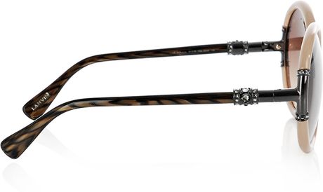 Lanvin Shiny Opaline Sunglasses in White (nude) - Lyst