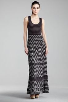 Missoni Dress on Missoni Zigzag Metallic Stripe Maxi Dress In Black  Red    Lyst