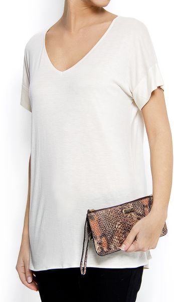 Mango Touch Envelope Bag in Brown (06) - Lyst