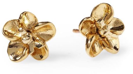Marc By Marc Jacobs Flower Twist Stud Earrings in Gold (pale oro) - Lyst