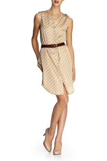 Michael by Michael Kors Polka Dot Shirt Dress - Lyst