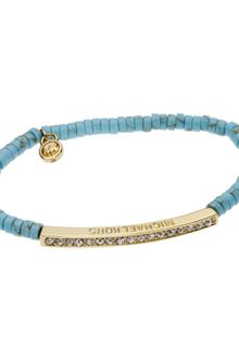 Michael Kors Turquoise Bead and Crystal Stretch Bracelet - Lyst