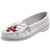 Minnetonka Minnetonka Womens Thunderbird Smooth Moccasin in White - Lyst
