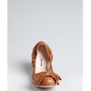 Miu Miu Brown Leather Stitched Detail Bow Flats in Brown - Lyst