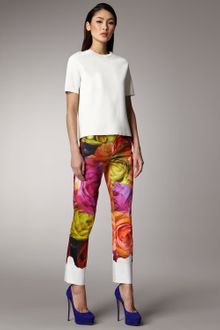 Peter Som Roseprint Pants - Lyst