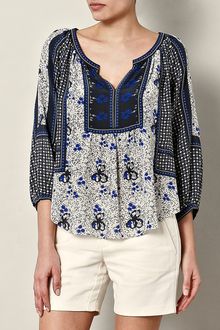 Rebecca Taylor Indianprint Blouse - Lyst