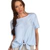 Tibi Sand Washed Silk Habutai Tie Top in Blue (p) - Lyst