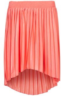 Topshop Pleated Dip Hem Skirt - Lyst