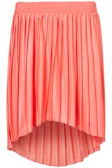 Topshop Pleated Dip Hem Skirt