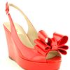 Valentino Coral Slingback Wedge in Pink (coral) - Lyst