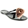 Valentino Rosette Flip Flop in Black (nude) - Lyst