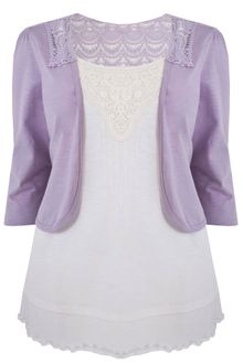 Ann Harvey Ann Harvey Lilac Cream 2 in 1 Cardi - Lyst