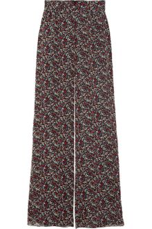 Anna Sui Printed Silkchiffon Wideleg Pants - Lyst