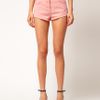 Asos Collection Asos High Waisted Denim Shorts in Washed Rose in Pink (rose) - Lyst