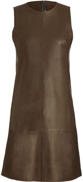 Leather Sleeveless Dress 