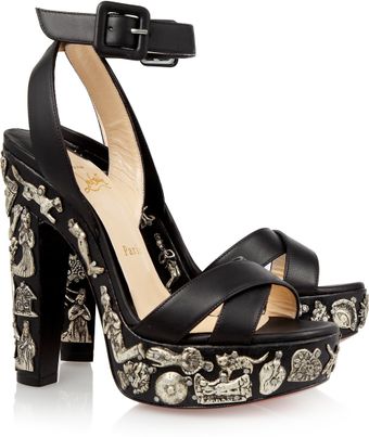  Exvota 140 Metalappliqué Leather Sandals 