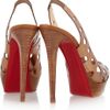 Christian Louboutin Ginza 140 Cutout Leather Slingbacks in Brown (bronze) - Lyst