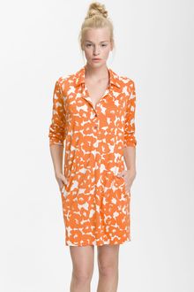 Diane Von Furstenberg Nicole Print Silk Shirtdress - Lyst
