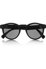 Illesteva Leonard Roundframe Lizardeffect Acetate Sunglasses