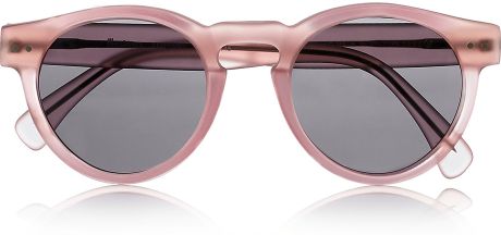 Illesteva Leonard Roundframe Matteacetate Sunglasses in Pink - Lyst