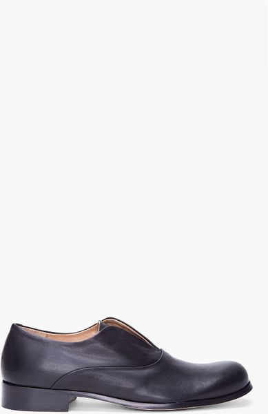 Jil Sander Black Leather Dress Shoes in Black for Men - Lyst