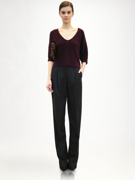 Jil Sander Wool Trousers in Black (grey) - Lyst
