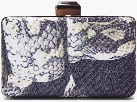 Lanvin Hard Case Minaudiere Clutch in Gray (black) - Lyst