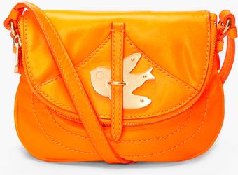  Neon Orange Pouch Shoulder Bag 
