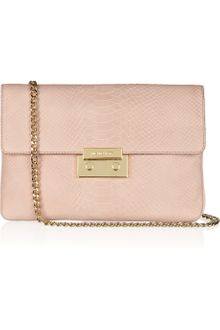 Michael by Michael Kors Sloan Python Effect Leather Clutch - Lyst