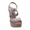 Pied A Terre Lupine P Cross Strap Wedge Sandals in Beige (natural) - Lyst