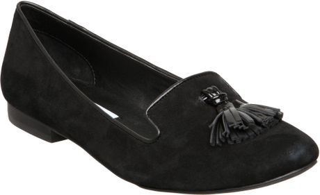 Steve Madden Chaufer Sm Flat Tassle Loafers in Black - Lyst