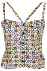 Topshop Floral Print Strappy Latino Top