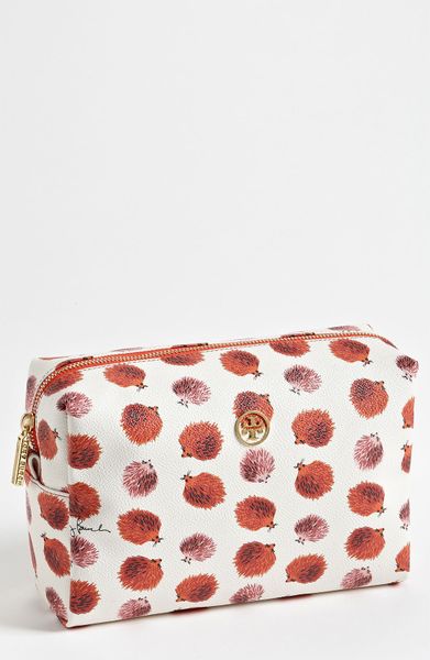 Tory Burch Brigitte Medium Coated Canvas Cosmetics Case in Beige (tapioca multi (hedgehog)) - Lyst