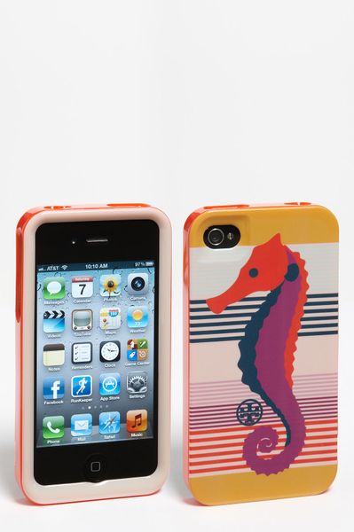 Tory Burch Iphone 4 4s Case in Multicolor (yellow multi (seahorse)) - Lyst